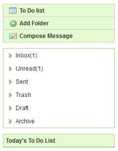 Message Box বাম প্যানেলের লিংকসমূহ — Screen B2