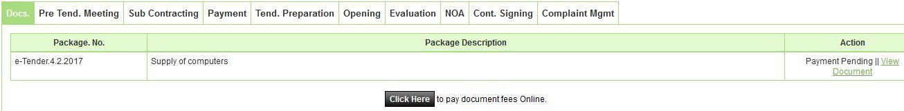 Docs ট্যাব, View Document লিংক — Screen D21