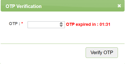 OTP এন্ট্রি — Screen D34