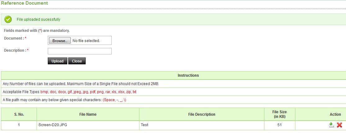 File Uploaded Successfully — Screen D41