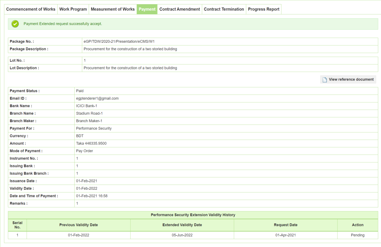 New Validity Date, Submit — Screen F15