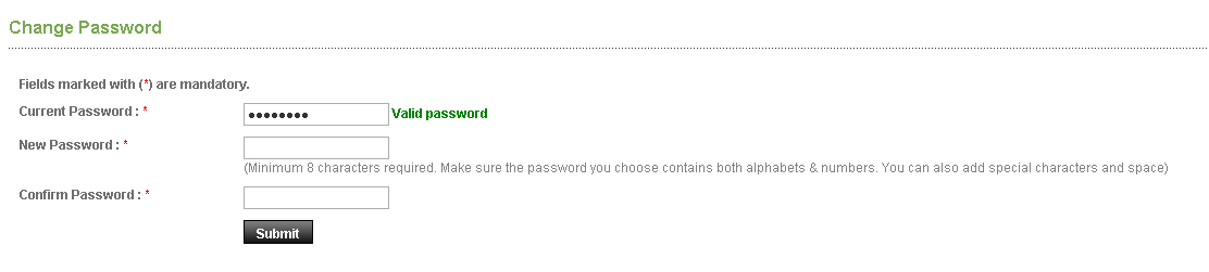 Current Password যাচাই — Screen J12