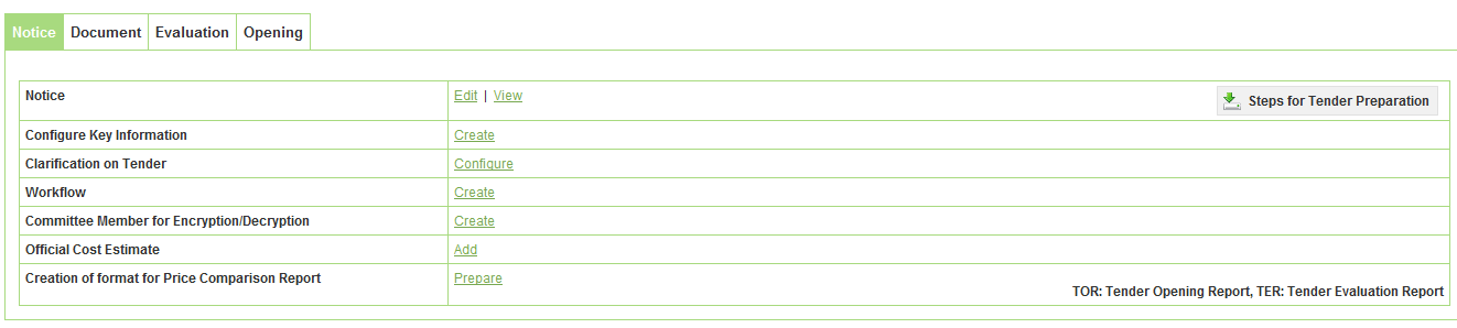 Configure Key Information